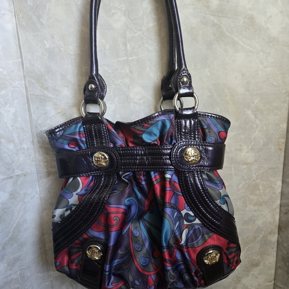 Kathy Van Zeeland Handbags - Vintage Kathy Van Zeeland Red and Blue Shoulder Bags